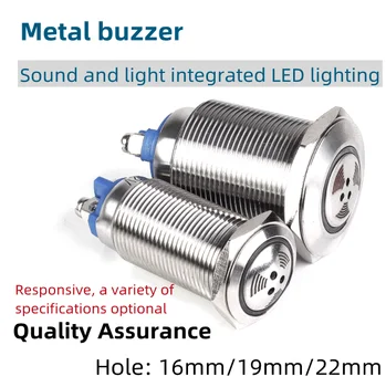 19 мм и Метален звук pulse led червена светлина на светкавицата винт болт 12V24V36V48V110V220V