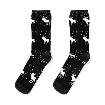 Бял Лосове В Снега, Чорапи за студена Зима, ярки дизайнерски маркови Чорапи, колани, Мъжки И Женски