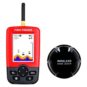 Безжичен Сонар Сензор Ръчен Монитор с Жидкокристаллическим Дисплей с индикация на Дълбочината на Температурата на водата по Размер Риби Местоположението
