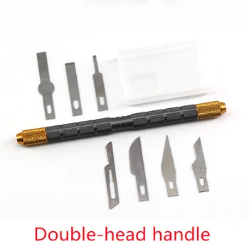 Разделочный нож с двойна глава от алуминиева сплав 8в1, за премахване на чипове, лепило, Отварачка за почистване, комплект ножове за демонтаж, инструмент за ремонт на iPhone