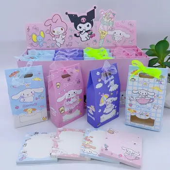 16 Комплекти Анимационен Чанти Cinnamoroll Kuromi 4-в-1 Бележки на Това сладко малко Момиче Сърце, Детска тетрадка, Малки Подаръци Канцеларски материали на Едро