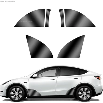 Черна защитно фолио за каросерията на автомобила от TPU, невидими за Tesla Model 3/Y 2017-2023, Широка Прозрачна автомобили облекло за предната и задната врата, комплект дрехи за кола