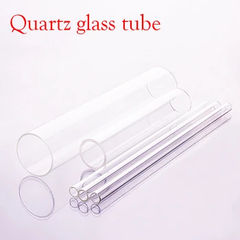 тръба от кварцово стъкло 3шт, външен диаметър 20 мм, дебелина 1,8 мм, общата дължина 55 мм, тръби от устойчиви на топлина стъкло