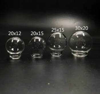 20x12 20x15 25x15 30x20 мм Стъклен глобус пузырьковые находки стъклен флакон с висулка бутилка за желания куполна капак колие окачване 20pcs