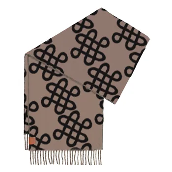 2024 Нов Класически шал от смесовой вълна с логото, мек и удобен #CNBYP1260