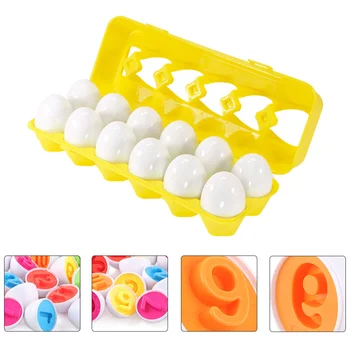 Яйца с цифри отговарят на образователна великденски яйца, обучение цветове, номера, дребни моторике, великденски яйца за деца