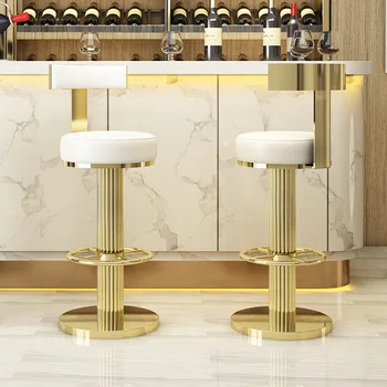 Модерен, скандинавски светлина, луксозна меню с коктейли багажник, висок бар стол, бар стол от неръждаема стомана