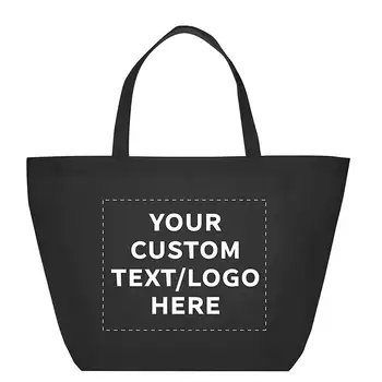 обичай текстов лого, Годни за рециклиране материали, екологично чиста пазарска чанта, е много голям нетъкан материал