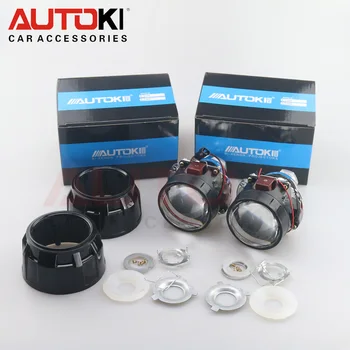 Autoki 2017 Обновяване на 2,5 инча H1 Mini VER 7,1 HID Биксеноновый Обектива на Проектора + Маска LHD RHD за Автомобилни Фарове H1 H4, H7 H11 9005 9006