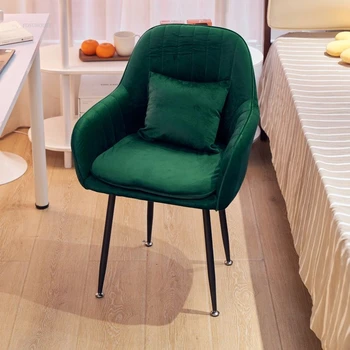 Прости леки Луксозни трапезни столове Съвременно стол за преобличане в спалнята, мебели за дома Всекидневни Офис хотелски диван-стол с подлакътник