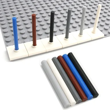 Кръгла пръчка събира частици 21462 30374 шипове 1x4 дървен материал за изграждане на блоковете MOC Bricks САМ Tech Parts Забавни играчки