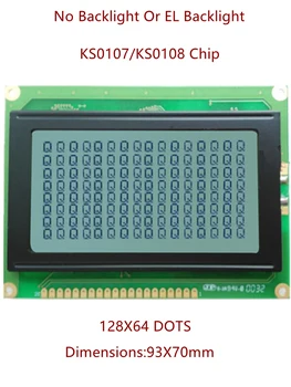 3.3 В 5 LCD дисплей Сив 128X64 93X70 Отразяваща FSTN EL Или без светлина MTG-12864A KS0108/KS0107 12864A VBG12864A
