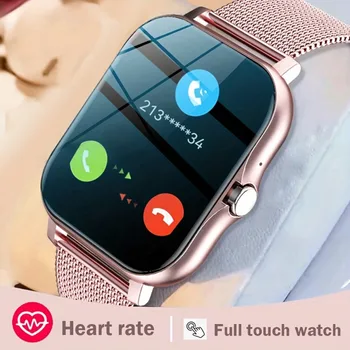 Смарт часовници за мъже и жени, подарък 1,44-инчов сензорен екран, спортни часовници за фитнес, разговори по Bluetooth, цифрови умни часовници, ръчни часовници