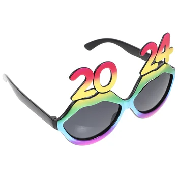 Очила 2024 Година За Новогодишната Партита Пластмасов Последователност На Номериране Рамки За Очила Коледен Костюм И Очила 2024 Бала Фотобудка
