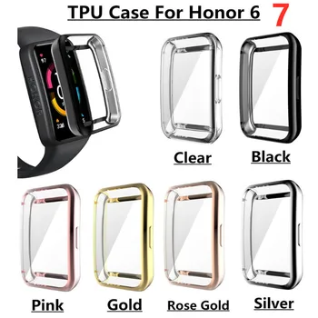Мек защитен калъф от TPU за Band Honor 7 6 Case Full Screen Protector Shell с покритие на бронята, калъфи за Huawei Honor Band 6