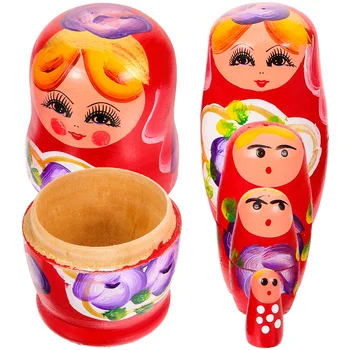Детски играчки за момичета, дървени matryoshka, украса за дома, подарък за детска дървена пътуване