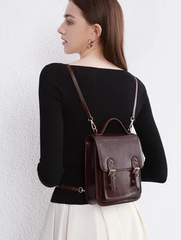 Нова чанта J-K от телешка кожа, дамска чанта в британския стил, класическа раница, модерен раница, универсална чанта през рамо в стил колеж