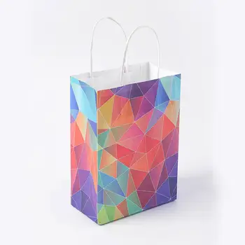 Индивидуален Крафт-подарък, хартиена торбичка за пазаруване с дръжка