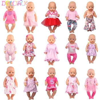 Аксесоари за детски играчки Комплект за модни дрехи за момичета е Подходящ за дрехи на американската кукла 43 см като най-добрия подарък за празника