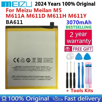 100% Оригинален Нов BA611 3070 ма Сменяеми батерии За Meizu M5 M611 M611A M611D M611H M611Y Батерии За Мобилни Телефони Bateria