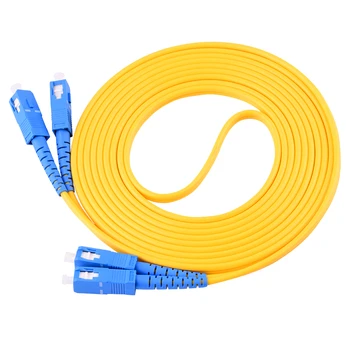 10шт SC-SC оптичен пач кабел 1M 2M 3M 5M 7ТА 10M Duplex Однорежимный кабел SC UPC оптоволоконная скок SM DX безплатна доставка