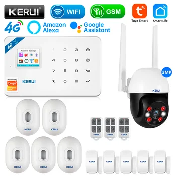 Комплект безжична домашна аларма KERUI W184 Сигнална лента 4g WIFI GSM Защита с външен сензор за движение Аксесоари
