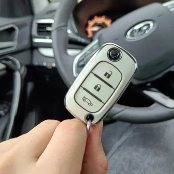 Калъф за ключове от TPU с 3 Бутони за LADA Vesta Granta визуален контрол на Sonq Priora Sedan Sport за Renault Fluence Clio Megane за Mercedes