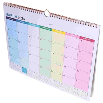 Английски стенен календар, Месечен окачен календар, Домашен Голямо бюро, Месечен офис за домашния офис, Хартиена график, Бележка за годишното планиране.