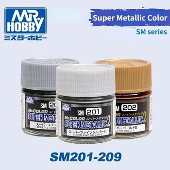 MR.HOBBY SM201-SM209 10 мл Маслена боя и цветове Супер Металик Пигменти За рисуване на модели, Инструменти за изграждане на Инструменти за създаване на модели DIY