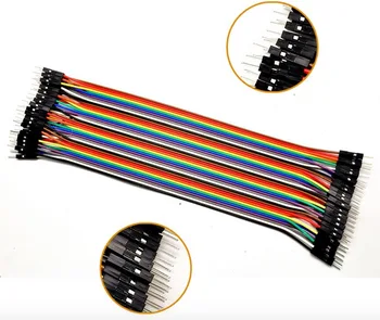 40-пинов кабел dupont тел с дължина 20 см от мъжете на мъжа при събирането на цветен кабел