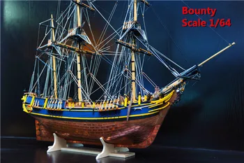 Модел NIDALE в мащаб 1/64 Класическа британска дървена модел на ветроходна лодка Bounty merchant ship комплект дървени модели