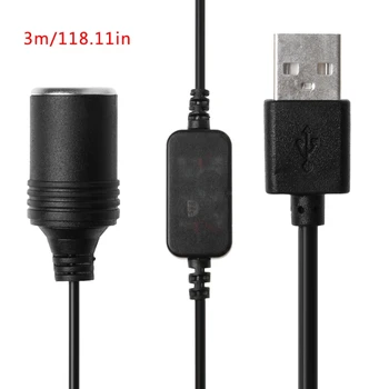 Конектора на запалката на автомобил от 5 НА USB A до 12 Женски Кабел Увеличава Преобразувател Напрежение USB Порт За зареждане на Инвертора Мощност 896C