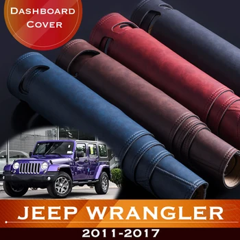 За Jeep Wrangler JK 2011 ~ 2017 Таблото на Автомобила Избягвайте Покритие Осветление на Арматурното Платформа на Кутията на Масата Противоскользящий Подложка За Арматурното Табло Килим