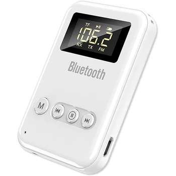 Помощен FM предавател, Bluetooth 5.0 3.5 мм за автомобили, домашни аудио системи
