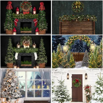 Коледни Тематични декори, Снежен човек, Коледни Елхи Украса на градината у Дома, В закрито Потребителски Банер фонове Снимка Празнуване на партита
