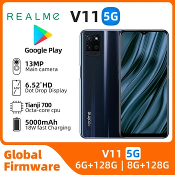 Realme V11 Android 5G Отключена 6,5 инча 128G Всички цветове в Добро състояние Оригинален употребяван телефон