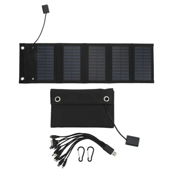 Сгъваем соларен панел Сгъваем соларен панел от монокристални силициеви с USB-кабел за камери за наблюдение лаптопи