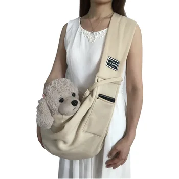 Чанта за пренасяне на домашни кученца, котки, кученца, пътна чанта за кучета, памучен Единично удобна чанта-прашка, чанта-тоут
