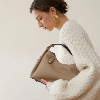 Дамска чанта от естествена кожа, нова чанта през рамо, модерна чанта под мишниците, дамска чанта 01-GN-yxgjxk