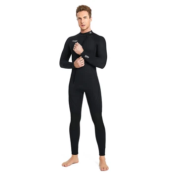 Неопреновый водолазный костюм с цип отпред, една част защитно облекло за гмуркане с дълъг ръкав, непромокаемое Топло Еластично оборудване за водни спортове