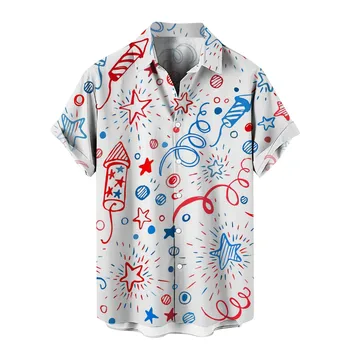 Реколта Етнически Ризи За Мъже 2023, Лятна Ежедневни Хавайска Риза, Дизайнерска Риза С Къс Ръкав И Принтом, Ежедневни Риза С Ревери, Блузи