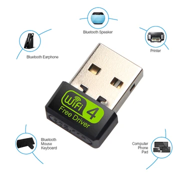 Безжична мини-USB адаптер Wi-Fi 802.11 N 8188 150 Mbit/s, приемник, Безплатна мрежова карта с драйвера за вашия десктоп на лаптопа
