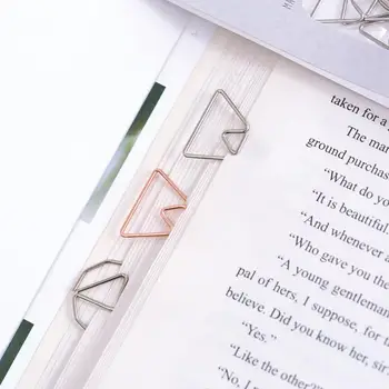 Стяга 10 бр. /опаковане. На геометрична Триъгълник, многоъгълник Студентски аксесоари Училище творчество за деца BZNVN Книжен метална bookmark