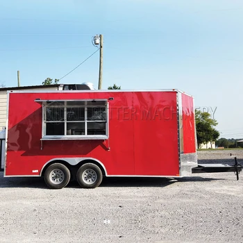 Allbetter Custom Food Truck Търговска Трейлър За Обществено Хранене Мобилен Кухненски Трейлър За Хранене, Напълно Оборудван Камион За Пица за продажба