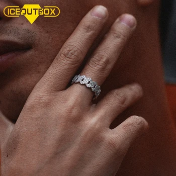 Реколта Кубински пръстени с лед за жени, мъже в стил пънк и Хип Хоп Унисекс бижутата с кубическим цирконием Пръстен на пръста по-високо качество Подаръци за партита