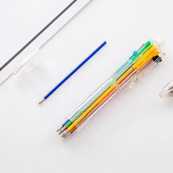 Страхотна пластмасова дръжка-roller притискателния тип, 8-цветен канцелярская гел писалка, преносима студентски химикалка химикалка, стоки за дома