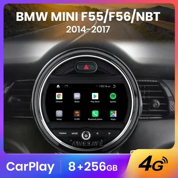 AWESAFE PX9 За BMW MINI F55 F56 NBT 2014-2017 Радиото в автомобила Мултимедийна Навигационна GPS 2 din Android Авторадио Безжичен CarPlay