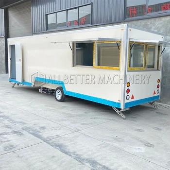Продава се пътуващ фургон-кухня с ремарке за превоз на храна, популярно кафене-сладолед, ремарке за обществено хранене, фургон за бързо хранене