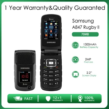 Оригинален Отключени Samsung A847 Rugby II 3G, 1 СИМ 2MP 2,2 