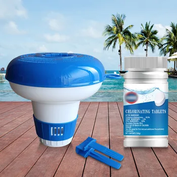 Опаковка Хлор за Плаващ Басейн Химически Гаф за Плаващи Таблетки Хлор/Бром за спа-Джакузи и Малки басейни